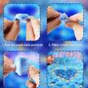 2 x Homemory Rose Petals and Candles Set for Romantic Decorations Special Night, 2000 Pcs Blue Rose Petals with 24 Pcs LED Heart Candles Lights for Proposal, Anniversary, Birthday, Wedding Decor