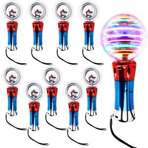 10 Pcs Light Up Ball Wand Flashing LED Ball Wand Spinning Light Magic Wand Toy for Kids Toddlers Colorful Classroom Prizes Party Favor Birthday Gift
