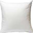 20x20inches Throw Pillow Insert Rectangle White Cotton Textured Fleece Fabric Throw Pillow Insert with Hypoall. Polyester Fiber Filling Bed and Couch Pillows (1 Pack 20 x 20)