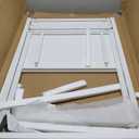 GreenForest Folding Desk No Assembly Required Small Size, 2-Tier Foldable Computer Desk with Shelf for Home Office, Space Saving Portable Laptop Study Foldable Table for Small Spaces, White (22 x 27.3 inch)