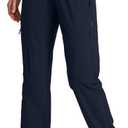 Women's Hiking Pants Quick Dry Lightweight Cargo Pants UPF 50 Water Resistant Zipper Pockets for Golf Travel Work Camping (Medium, Navy)