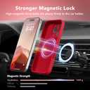Magnetic for iPhone 16 Pro Case, Compatible with MagSafe, [Full Camera Protection][Screen Protector] Silicone Shockproof Protective Phone Case for iPhone 16 Pro 6.3", Deep Red