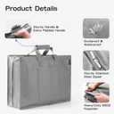 Shoe Bag for Travel with Handle, Travel Shoe Organizer Portable Luggage Shoe Storage Bag, Shoe Bags for Packing in Suitcase (Grey)