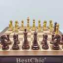 18 Inch Folding Chess Set with High Polymer Weighted Standard Chess Pieces for Family Vintage Board Games Chess Set for Adults and Kids Chess Enthusiasts