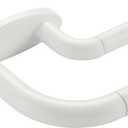 Double Curtain Rods Matte White,Room Darkening Drapery Rod for 28-48 Inches,Adjustable 3/4 Inches Front and 5/8 Inches Back Quality Metal Rod for Window,Wrap Around Design
