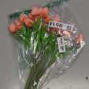 Beferr 18pcs Tulips Artificial Flowers Faux Tulip Real Touch Tulip Fake Flowers Bouquets Arrangements for Mothers Day Spring Easter Wedding Home Table Decor Coral Pink