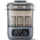 4-in-1 Baby Bottle Steamer and Dryer, Electric Steamer with Fast Drying, Universal Fit for All Bottles, LED Touch Screen & Auto Shut-Off Protection (Grey) (Slate)