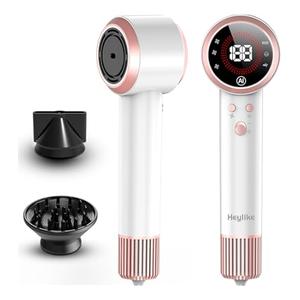 Hair Dryer, AI Smart 160000 RPM HighSpeed Brushless Motor Plasma Ion AI Blow Dryer with Diffuser for Fast Drying, Professonal 4Temp/3Speed ThermoControl Lightweight AI Hairdryer for Women Men Travel