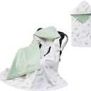 Baby Car Seat Blanket-Universal Car Seat Covers,Warm Swaddle Blankets for Infants Newborn,Boys and Girls Baby Bunting for Stroller,35"x35"(Green Animals)