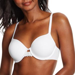 Maidenform Women's One Fab Fit Underwire Bra, Convertible Bra (34B, White)