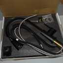 Matte Black Bathroom Accessories Set, KLJKPA 4 Pieces Bathroom Hardware Set, 24 inch Towel Bar, Towel Racks for Bathroom, Robe Towel Hooks, Toilet Paper Holder Wall Mounted