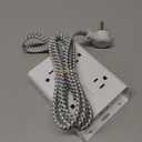 Surge Protector Power Strip - 8 Widely Outlets with 4 USB Ports(1 USB C Outlet), Addtam 3-Side Outlet Extender Strip with 5Ft Extension Cord, Flat Plug, Wall Mount for Dorm Home Office, ETL Listed (White)