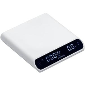 Normcore Espresso Scale V3, Pour Over Drip Coffee Scale, Pocket Barista Scale with Timer, Anodized Aluminum Body with Back-Lit LCD Display, White