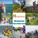 HLKZONE Raincoat, 2 Pack Rain Ponchos for Adults Travel Rain Jacket Packable Rain Coats for Women with Drawstring Hood