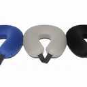 Neck Pillows for Travel-Head Neck Support Travel Pillow for Traveling, Car, Home, Office Adjustable 3 Pack, Blue, Grey, Black