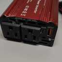 400W Power Inverter 12V DC to 110V AC, Car Charger Plug in Adapter Outlet with PD 65W USB-C&QC 18W Port, Portable Power Converters for Laptop Vehicles Camping Road Trip Essentials Adults (RED)