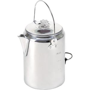 Stansport Aluminum Percolator Coffee Pot with Wire Handle (9 Cups)