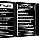 Motivational Wall Art Office Decor Inspirational Entrepreneur Quotes Picture Prints Success Motto Positive Affirmation Posters for Living Room Workplace Artwork Framed [48''W x 24''H]
