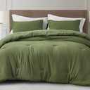 Modavari Home Fashions Luxe Jacquard comforter set Full/Queen 3 piece,1. full/queen Comforter,2 standard Pillow Shams,Green,92 in×96 in