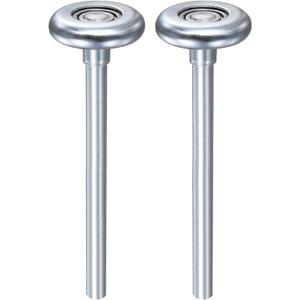 uxcell 2pcs 1.8" Steel Garage Door Rollers for 2" Garage Track, 7" Long Stem Roller Wheels, Precision Bearing 10 Balls, Silver Tone