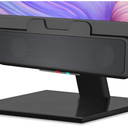 Cyber Acoustics USB & Bluetooth Speaker Bar (CA-2890BT) – USB Powered Speaker with Speakerphone for PC and Bluetooth to Simultaneously Connect to Smartphones, Clamps to Monitor, Convenient Controls