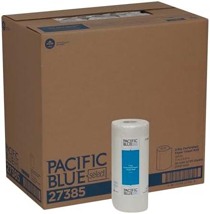 Georgia-Pacific Pacific Blue Select 2-Ply Perforated Roll Paper Towel, White, 85 Sheets Per Roll, 30 Rolls Per Case, 27385