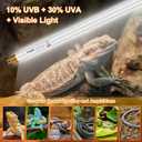 UVB Light for Reptiles Bearded Dragon, 2 Pack T5 UVB Reptile Light UVB Bulb 10.0 24W UVA UVB Reptile Light Bulb Terrarium Light Lamp Tube for Turtle Chameleon Leopard Gecko Snake Tank, 22 Inch