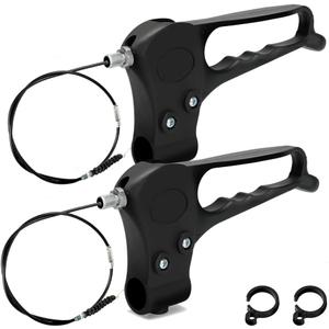 FVRITO 2 Pack Brake Handle Assembly Replacement for Rolling Walker Transport Wheelchair Mobility Knee Walkers Folding Rollator Senior Accessories with 41'' Cable