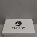 THESHY Womens Slingback High Heels Metal Pointed Toe Leather High Stiletto Heel Pumps Slip on Elastic Strap Fashion Dress Shoes for Women, Size 9, Brown