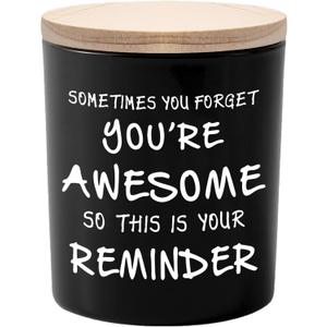 BFJLIFE Candles Gifts for Men Unique Valentines Fathers Day Christmas Anniversary Birthday Gifts for Him Brother Boyfriend Husband Stocking Stuffers for Men Novelty Sandalwood Scented Soy Candle (Men-You are Awesome)