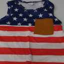 4th of July Toddler Baby Boy Outfit Shirt Tank Tops Shorts Kids Infant Summer Clothes (6-12 Months, A Navy Blue)