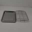 Air Fryer Basket and Tray for Oven, 15.5'' x 12.5'' Stainless Steel Crisper Tray and Basket for Convection Oven, Baking Pan Perfect for the Grill, Dishwasher Safe,Medium Size