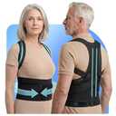 New for 2026 – Posture Corrector for Seniors Women & Men, Advanced Full Back Brace Support for Upper & Lower Back, Spine & Neck Alignment, Reinforced Wide Dual-Layer Waist Support Belt with Shoulder Straightener and Back-Opening Support, Breathable Medium