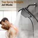 JDO High Pressure Shower Head, 7 Spray Modes Rain Shower Heads with Handheld Spray Combo,Dual Showerhead with 10 Inch Rainfall Spray, Detachable Hand Held Shower, Stainless Steel Hose, Power Wash