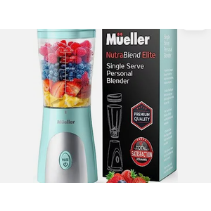 Mueller Personal Blender for Shakes and Smoothies with 15 Oz Travel Cup and Lid