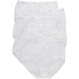 Hanes women's Cotton briefs underwear, 6 Pack Brief White, 10 US
