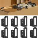 YCQDDA Under Cabinet Cutting Board Holder  8 Pcs Stainless Steel Cutting Board & Pot Lid Rack Storage, Under Shelf Counter Chopping Board Organizer (Grey)