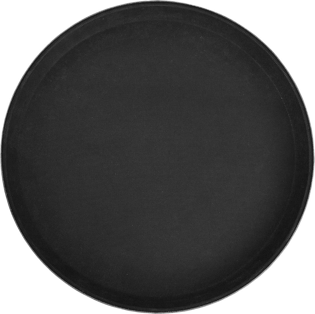 Winco TFG-14K Round Fiberglass Tray with Non-Slip Surface, 14-Inch, Black