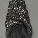 AOFITEE Dog Coat, Small Dog Coat Winter, Waterproof Dogs Jacket, Warm Fleece Dogs Snowsuit Pet Puffer Jacket, Windproof Pet Fleece Vest, Female Male Pets Cold Weather Coats Snow Jackets, Silver, L