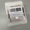 AMOAMI Waffle Bath-Mat, Super Absorbent Bath Mats for Bathroom, Boho Bathroom Rugs Non Slip Washable, Ultra Soft Bathroom-Mat with Tassels Bath Rugs for Floor Mat, 17" X 24" White