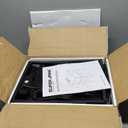 SUPERJARE Nightstand with Charging Station, Bed Side Table with Adjustable Fabric Drawer, Night Stand for Bedroom, 3-Tier Storage End Table, for Living Room, Black (M (11.8"D x 15.7"W x 23.4"H))