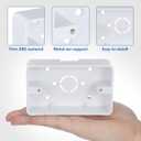 Totority Wall Socket Box 5 Pack Surface Mount Electrical Outlet Boxes 4.72X2.87X1.37 Inch External Installation Junction Boxes for Home Power Low Voltage Applications