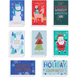 American Greetings Christmas Cards with Envelopes, Money Gift Card Holder, Holiday Bundle - Designed by Kathy Davis (16-Count)