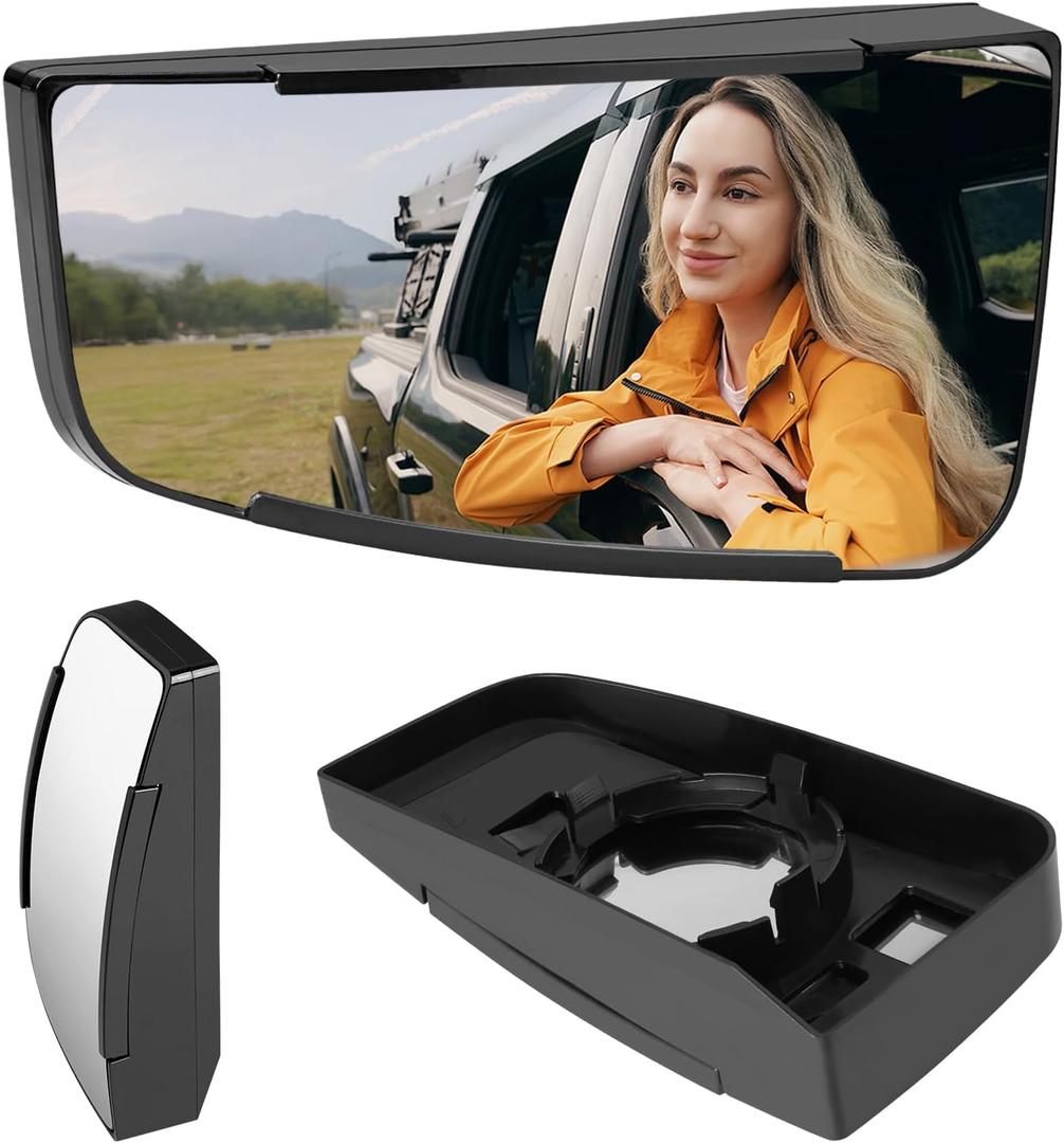 Lower Driver Side Mirror Replacement for Chevy Express 2500 3500 Van/GMC Savana 2500 3500 2003-2017, Chevrolet Express 1500/Savana 1500 Van 2003-2014 - Left Side View Convex Mirror Glass