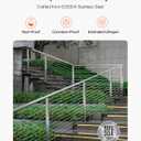 VEVOR Stair Cable Railing Post, 12 30 Pre-Drilled Holes, 42x2x2 Inches Stainless Steel Cable Railing System Kit for Indoor Outdoor Deck Balcony, 1 Pack, Silver, Product ID 1JZLGZXYS1062TLWC001V0