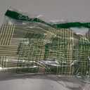 Rustic Bamboo Drum lamp Shade with Decorative Geometric Green Figure,Groovy Unique ideal for living room bedroom, easy assemble, size 11.8x9Inch