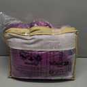 DECOLURE Satin Bed Sheets - 4 Piece Luxury Silky King Size Bedding Set - Softer Than Silk, Wrinkle-Free with 15” Deep Pocket Fitted Sheet, Perfect for Hair & Skin, Gifts for Women (Striped Purple)