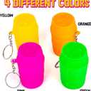 Gamie 12 Set Mini Monkey in a Barrel Keychains for Kids - Retro Fidget-Friendly Toys with 10 Monkeys in Each Barrel - Jungle Party Favors - Fun Piata Stuffers - Party Supplies for Children