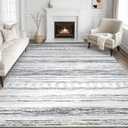 Tortania Area Rug Living Room Rugs - 9x12 Washable Large Soft Neutral Boho Moroccan Bohemian Farmhouse Rug Indoor Floor Carpet for Bedroom Under Dining Table Home Office Decor - Grey (9' x 12')