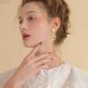 Gold Silver Clip On Dangle Earrings for Women Fashion Jewelry
